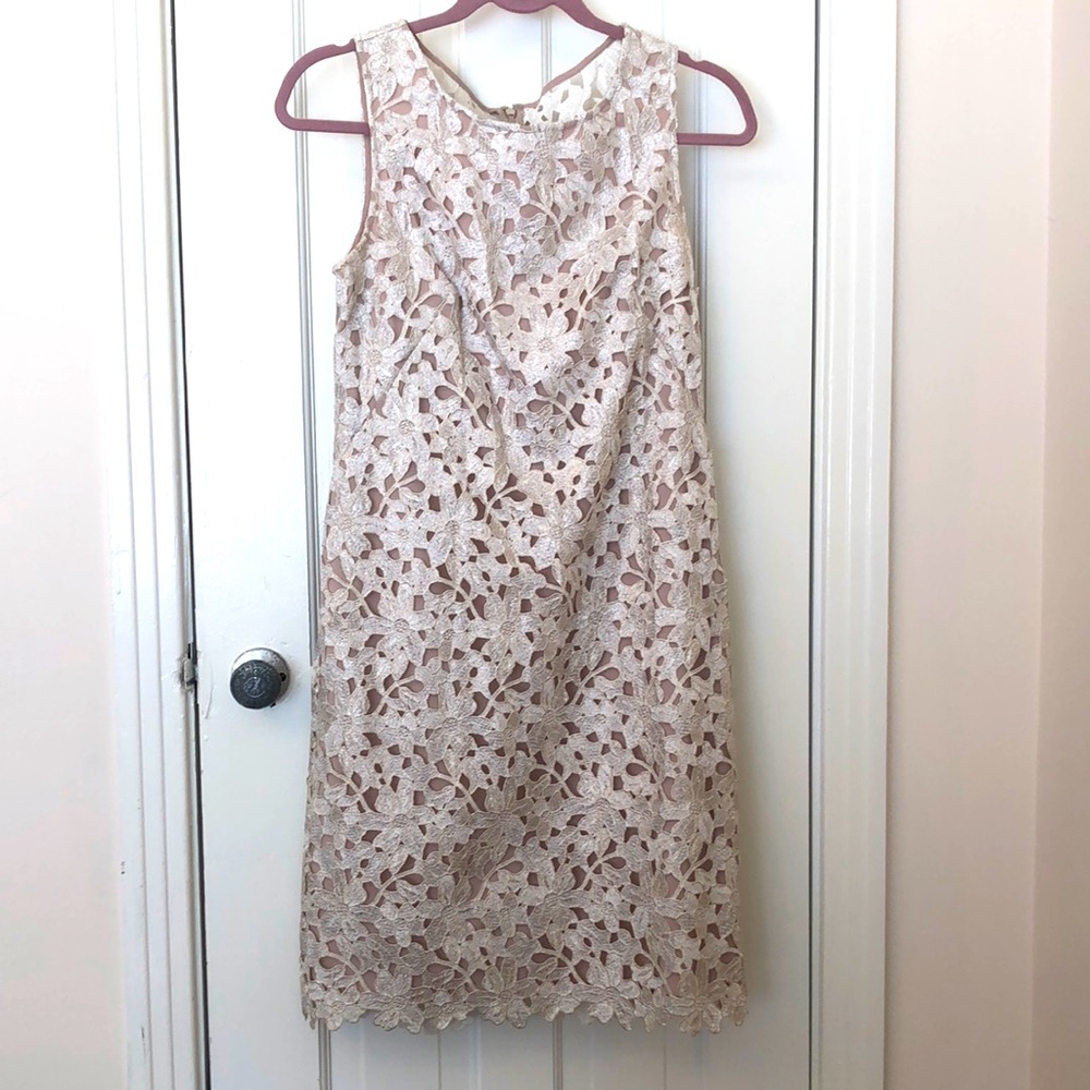 Vince Camuto | Elegant Cream Floral Dress